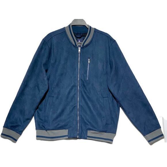 Ben Sherman Zip Up Bomber Jacket Men's Large Navy Blue New With Tag